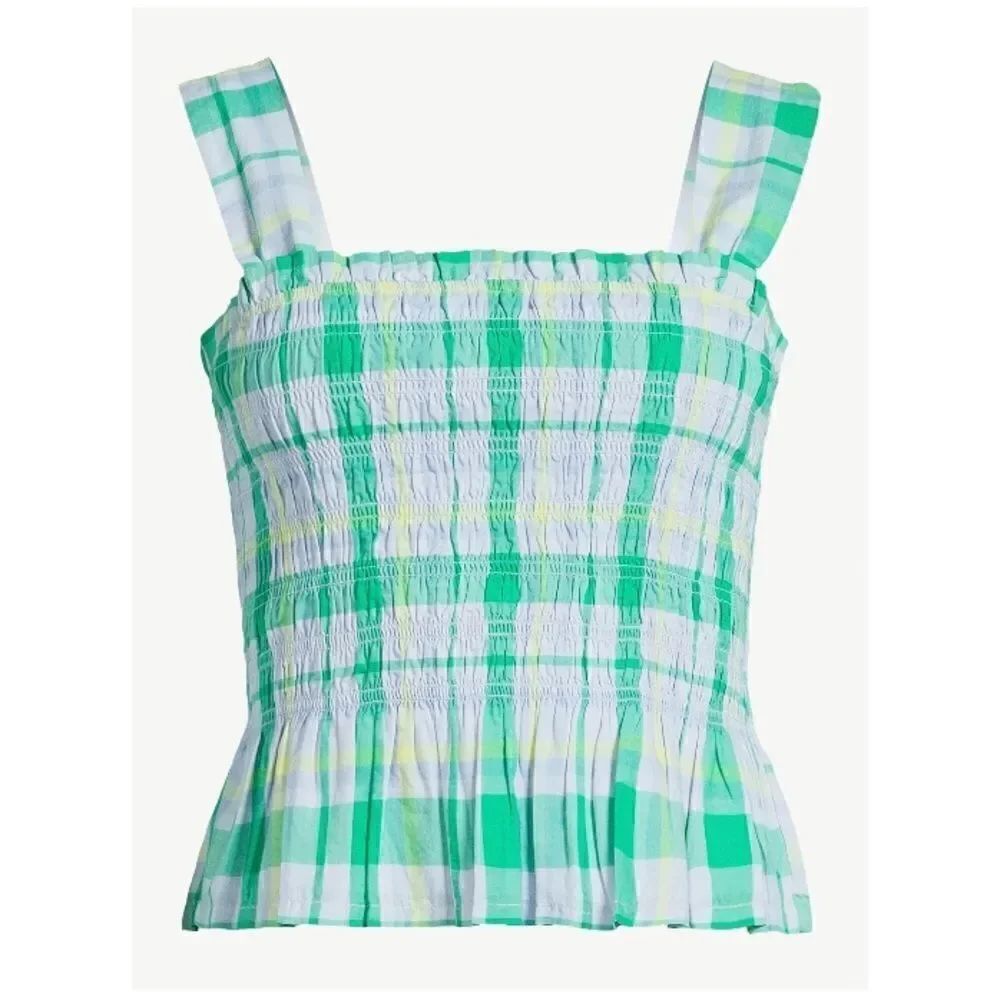 WOMEN'S Cotton Pullover Smocked Tank Top Shirt Size XL - Picture 6 of 8